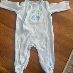 Cozy Blue Footies One Piece